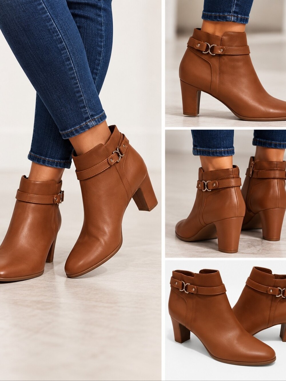 Charter Club Pixxy Women’s Tan Brown Heeled Ankle Boots Size 10M